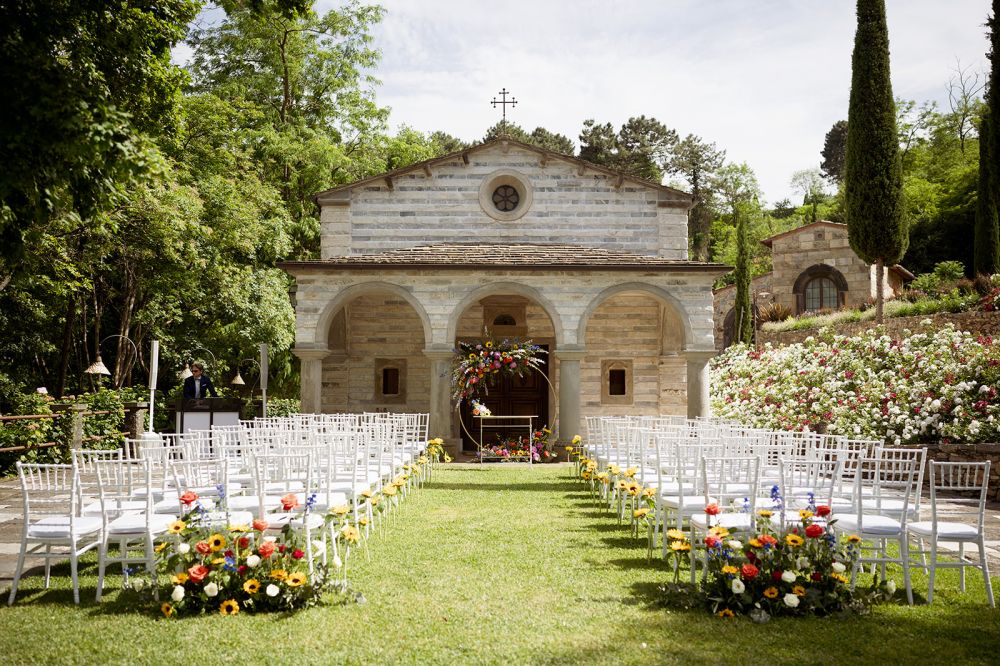 Church at the Tuscan wedding hamlet