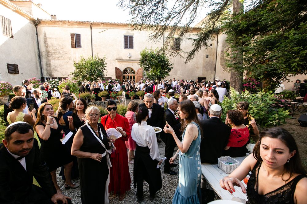 Cocktail at the wedding rustic villa in Tuscany