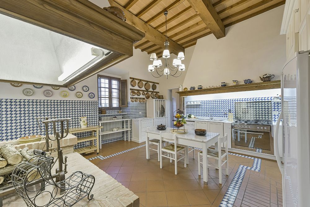 Kitchen of the luxury wedding resort in the Tuscan countryside