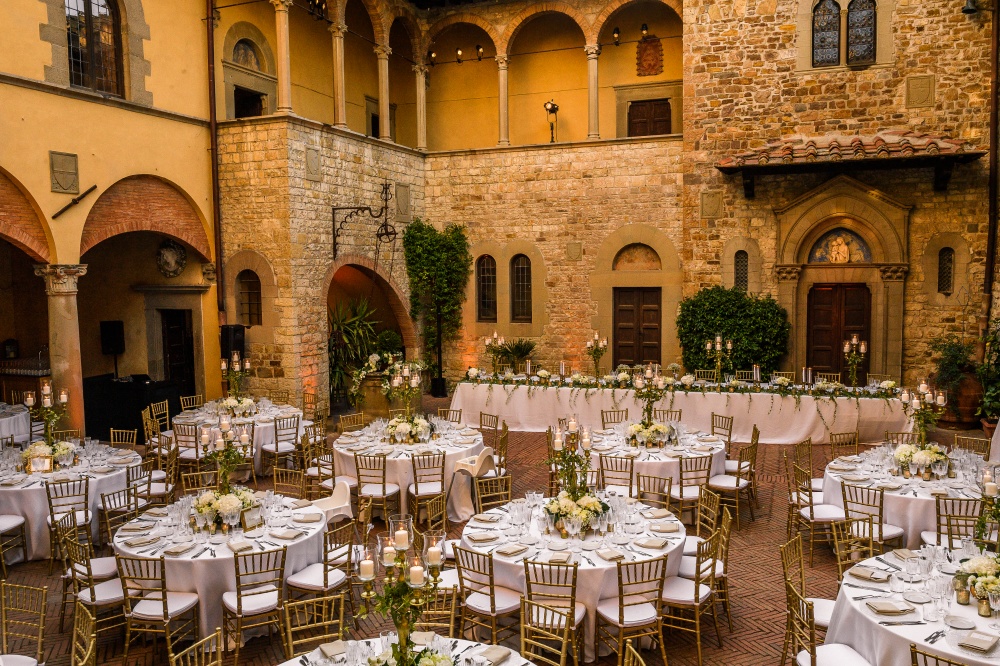 Medieval wedding castle in Chianti