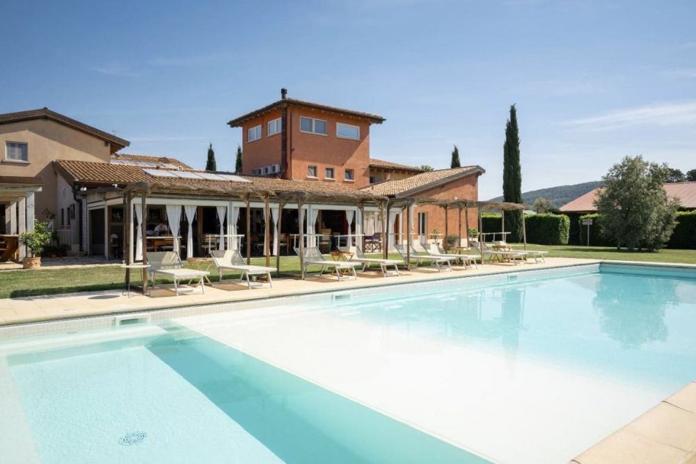 Pool at the wedding venue in Maremma