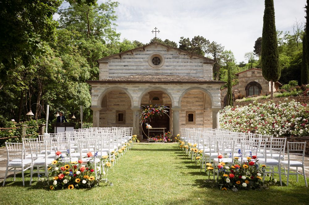 Church at the Tuscan wedding hamlet