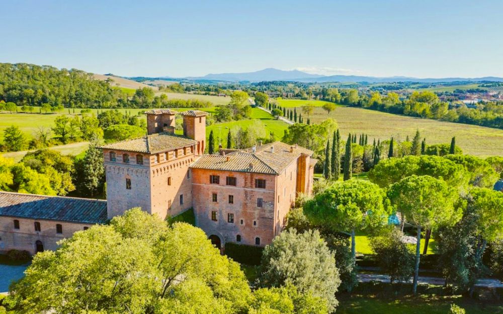 View of the castle for weddings in Siena