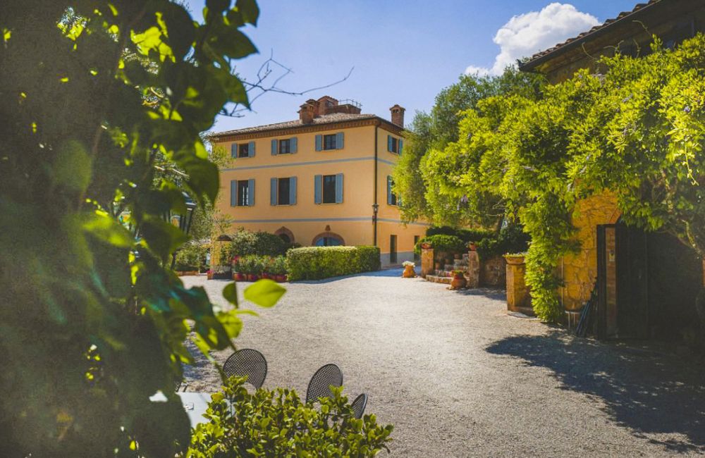 View of the country villa in Southern Tuscany