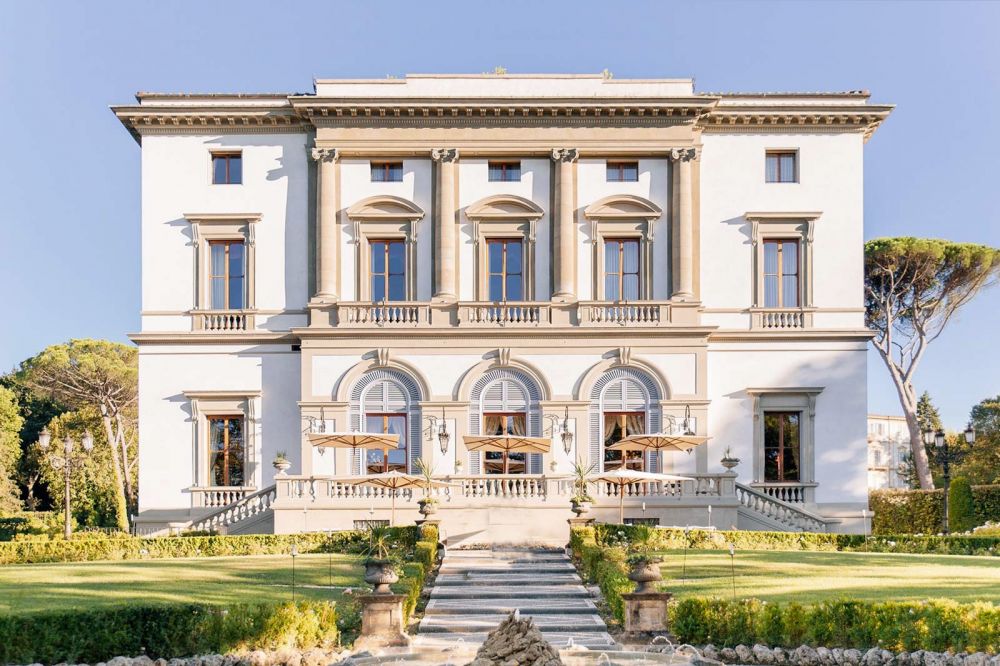 View of the luxury wedding hotel in Florence