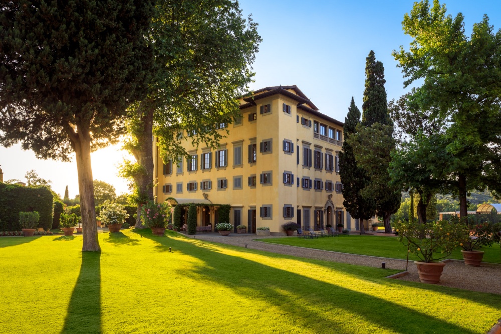 View of the luxury wedding villa in Chianti