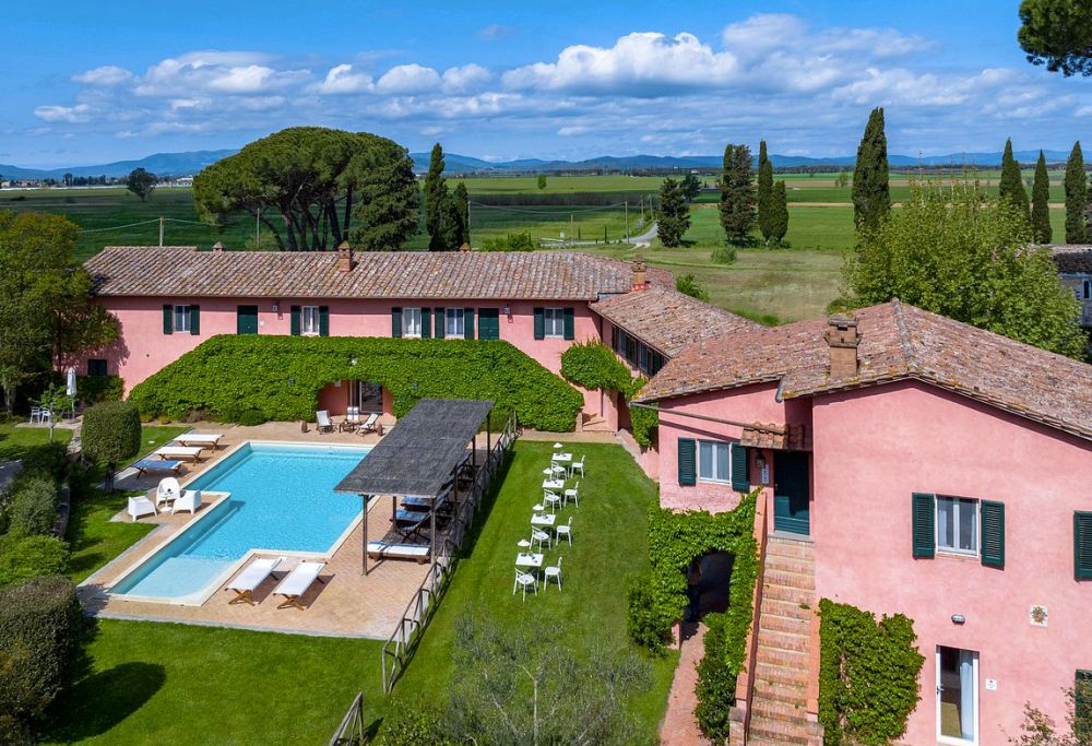 View of the wedding venue in Maremma