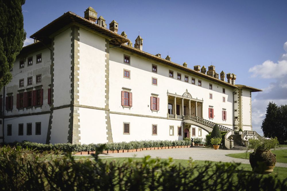 View of the villa Medicea in Tuscany