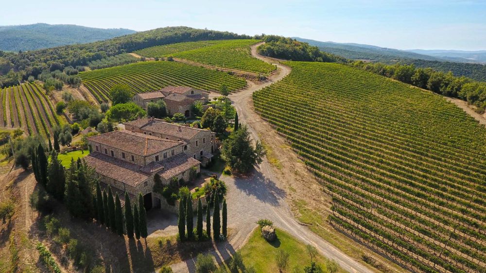 View of the wine resort for weddings in Tuscany